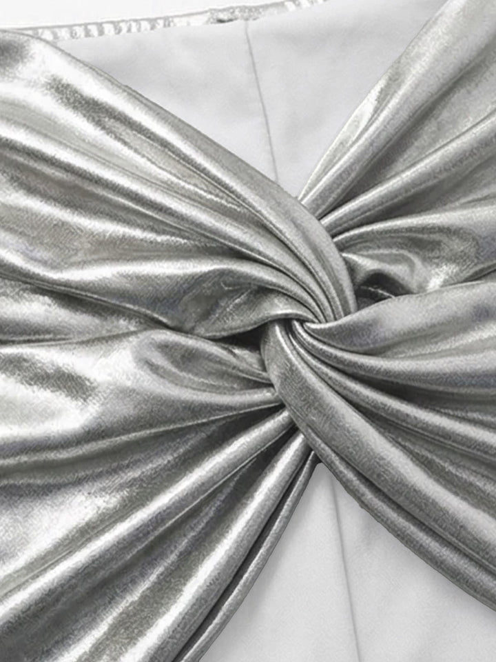 Silver Metallic Bikini Set 3PCS, vintage swimsuit, swimwear - perfect for women who love vintage and retro fashion