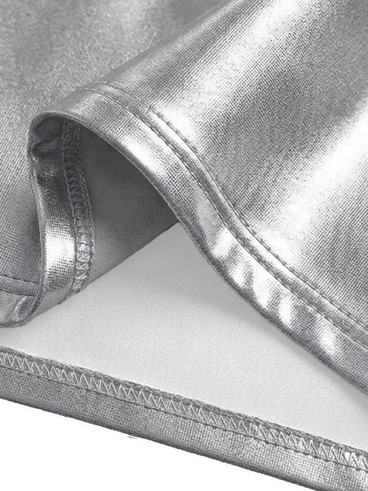Silver Metallic Bikini Set 3PCS, vintage swimsuit, swimwear - perfect for women who love vintage and retro fashion