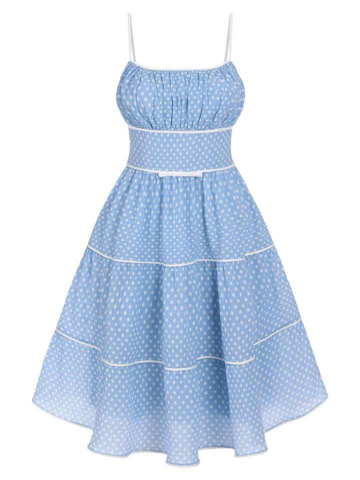 Sky 1950s Strap Polka Dot Swing Dress: timeless style reimagined