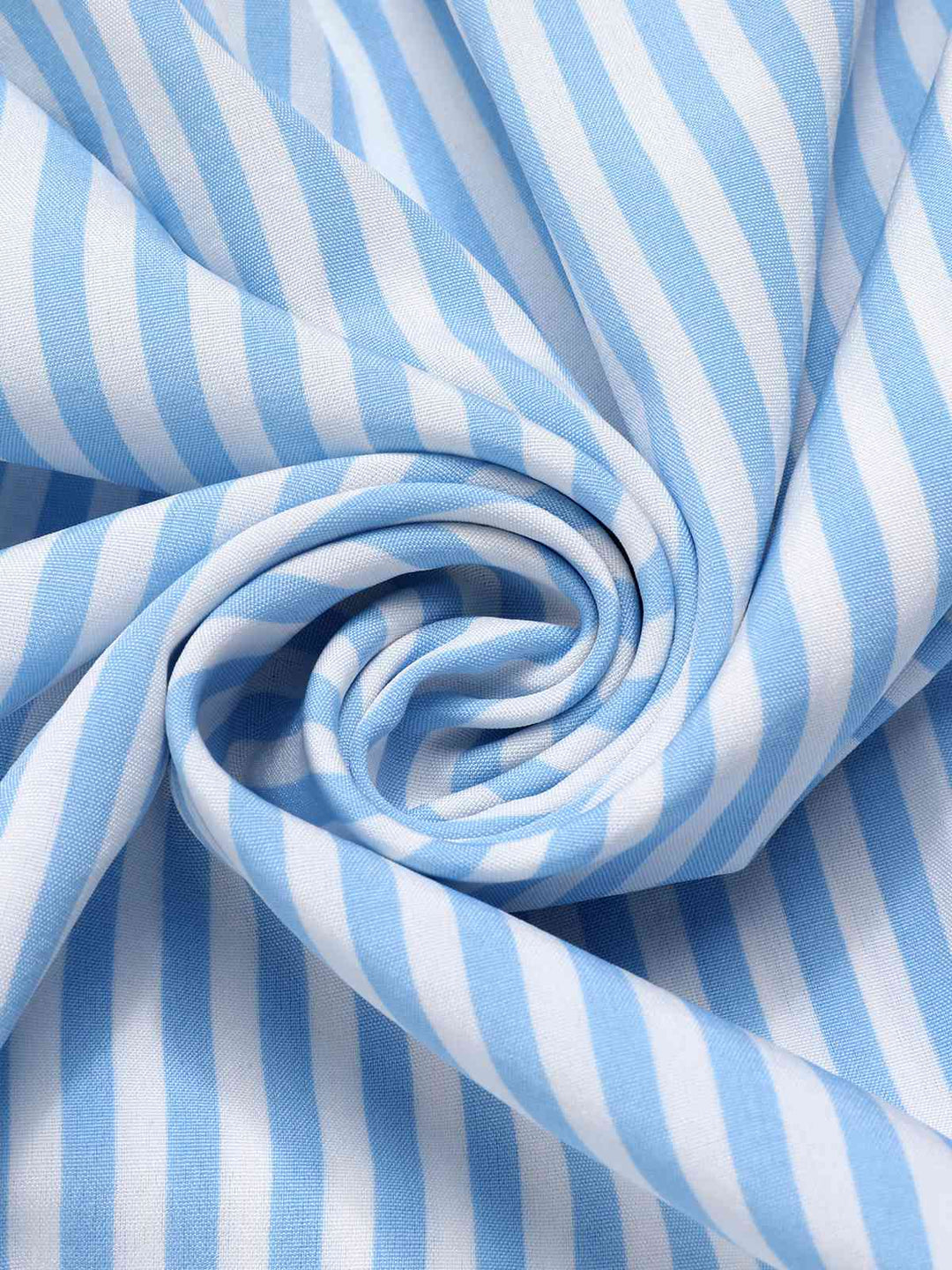 Sky Blue 1940s Stripes Stand Collar Dress, vintage dress, retro fashion - perfect for women who love vintage and retro fashion