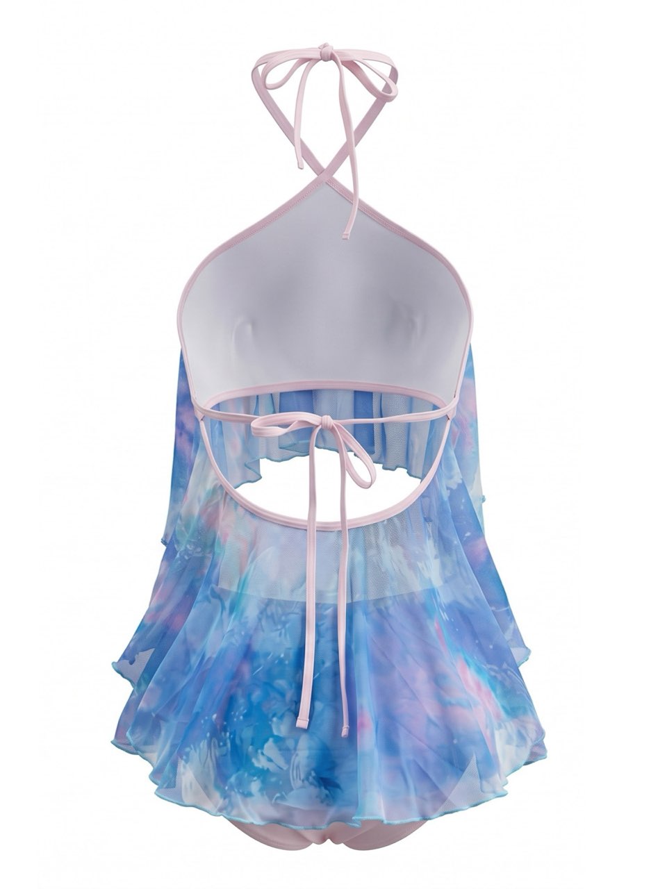 Sky Blue Halter Tankini Set, vintage fashion, retro style - perfect for women who love vintage and retro fashion