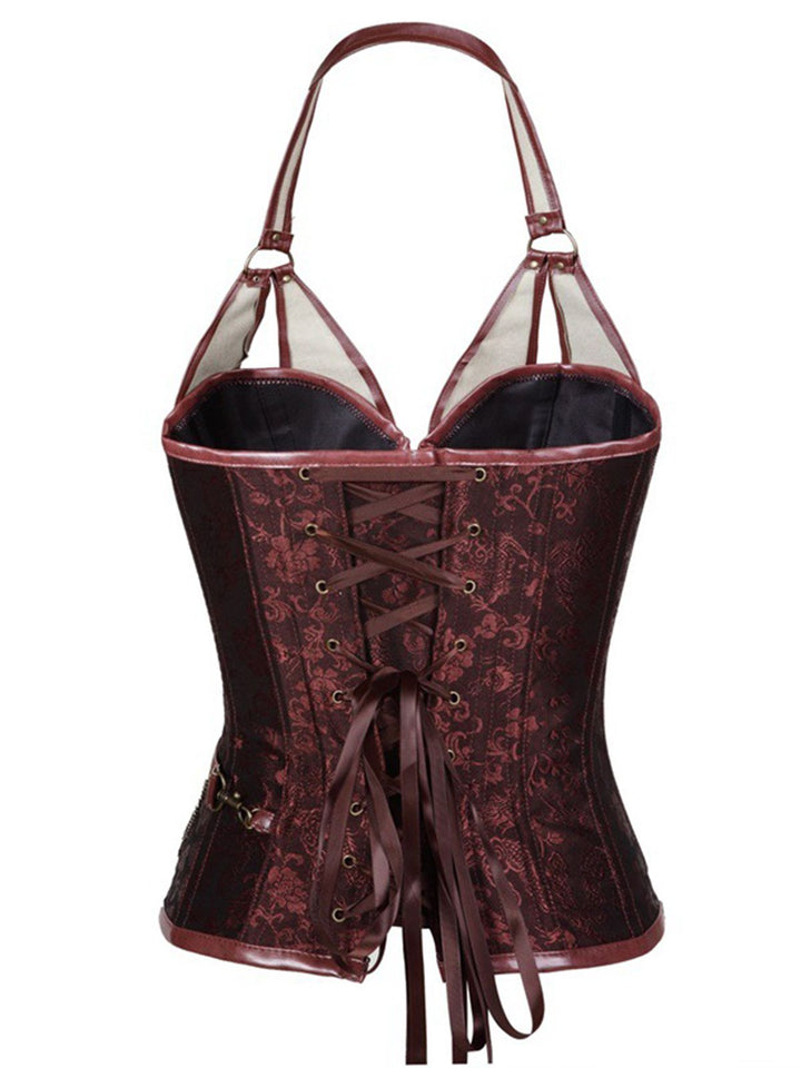 Steampunk Halter Leather Gothic Corset — vintage elegance for the modern woman