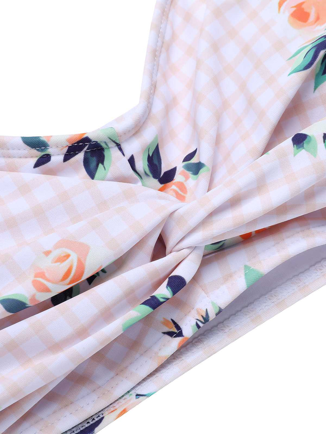 Turmeric Spaghetti Strap Roses Swimsuit — poolside glamour meets sun-drenched confidence