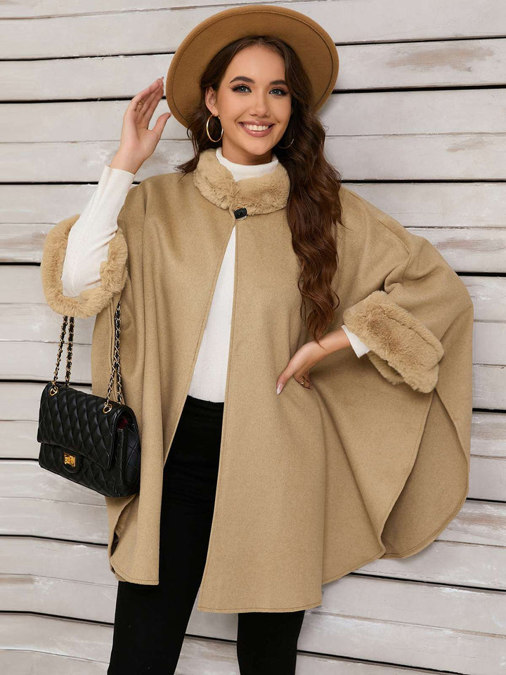 Vintage 1950s Faux Fur Cloak Coat - vintage fashion, style