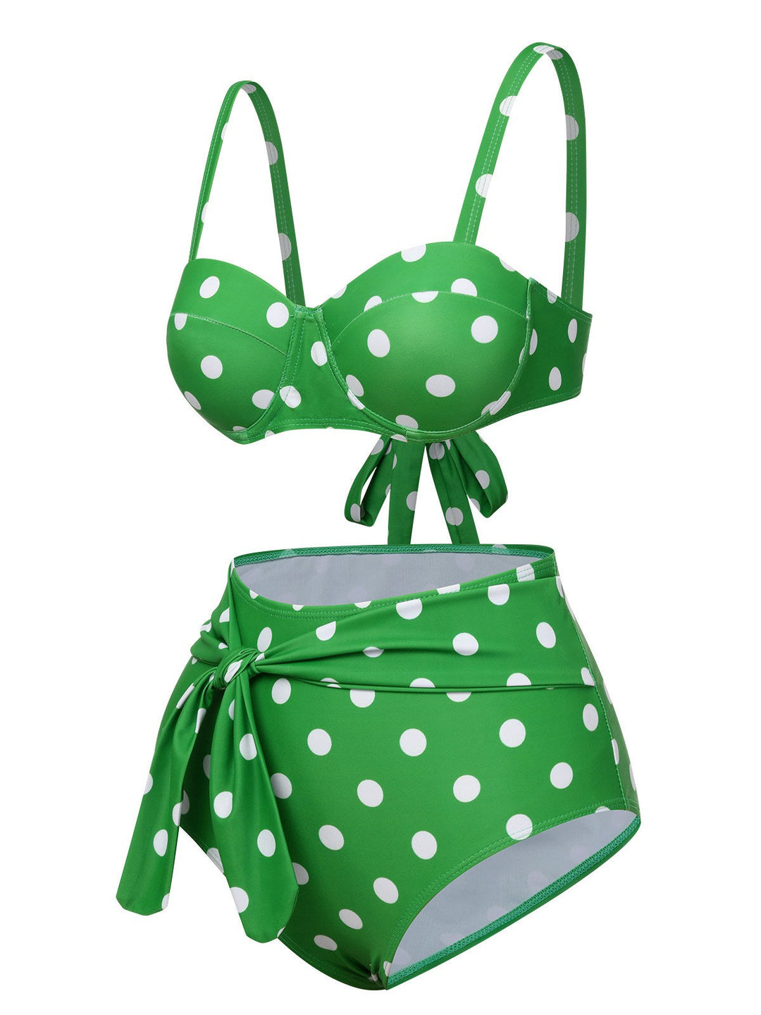 Vintage Polka Dots Strap Swimsuit, vintage swimsuit, swimwear - perfect for women who love vintage and retro fashion