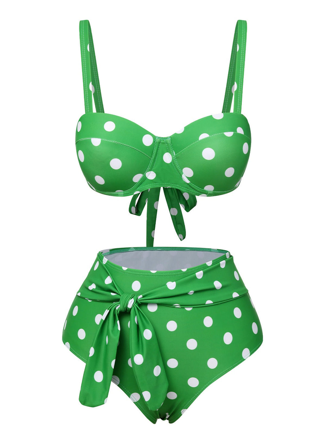 Vintage Polka Dots Strap Swimsuit, vintage swimsuit, swimwear - perfect for women who love vintage and retro fashion