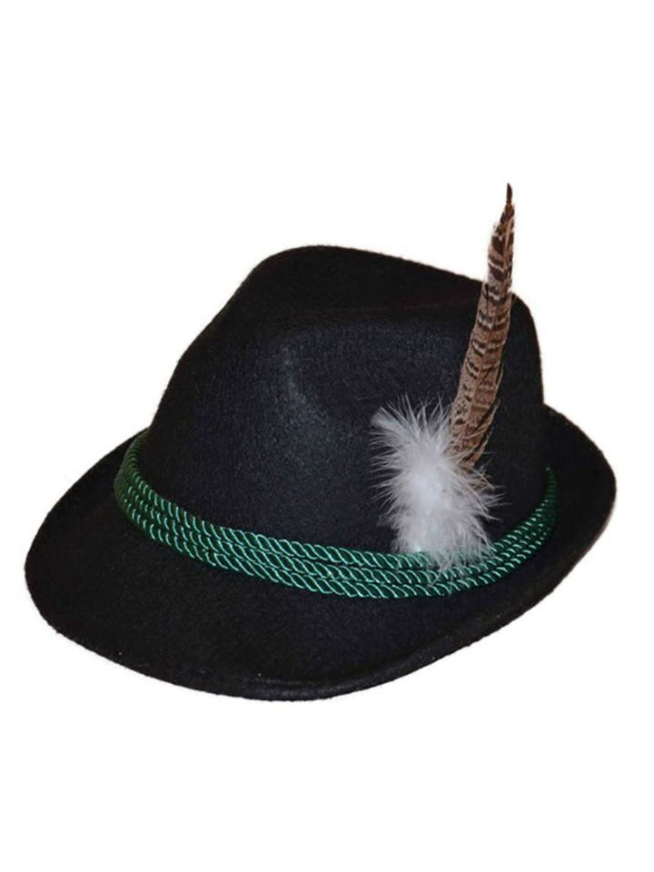 Vintage Bavarian Alpine Jazz Hat With Feather - vintage fashion, retro style