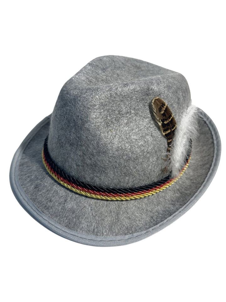 Vintage Bavarian Alpine Jazz Hat With Feather - vintage fashion, retro style