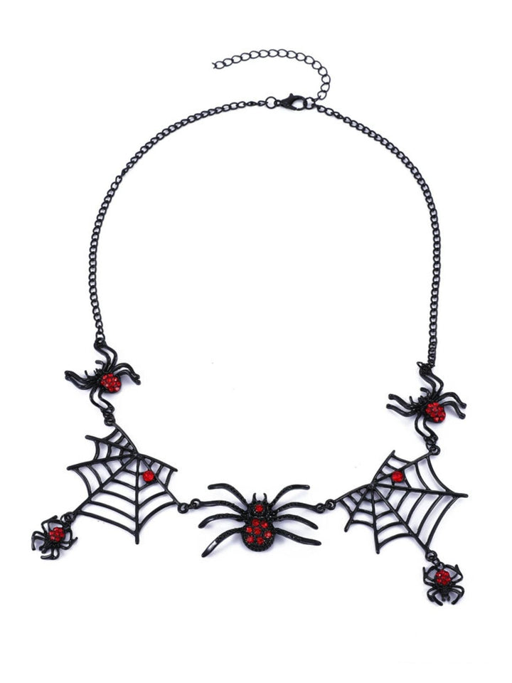 Vintage Gothic Spider &amp; Web Alloy Necklace - vintage fashion, retro style