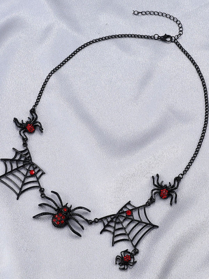 Vintage Gothic Spider &amp; Web Alloy Necklace - vintage fashion, retro style