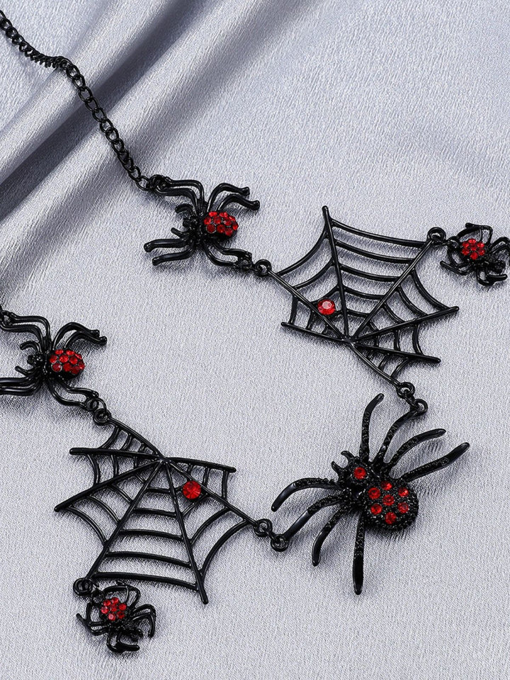 Vintage Gothic Spider &amp; Web Alloy Necklace - vintage fashion, retro style