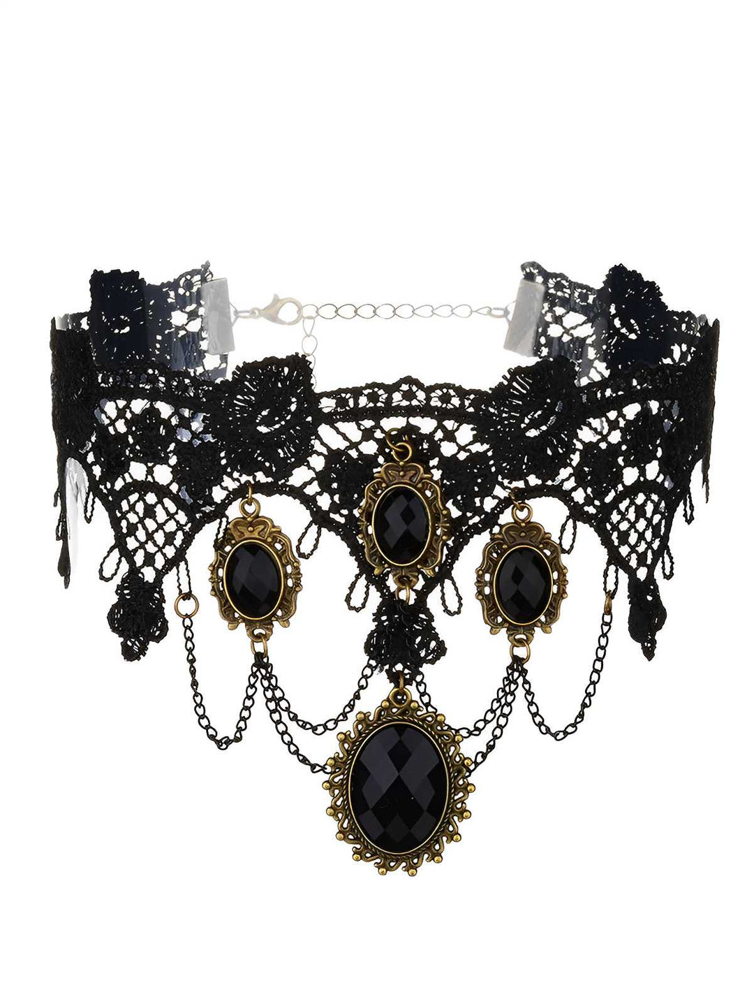 Vintage Lace Crystal Gothic Jewelry Set - vintage fashion, retro style