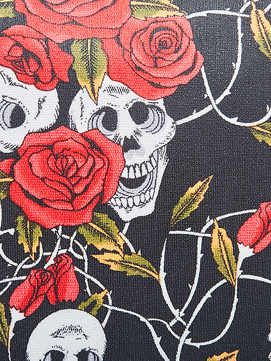 Vintage Punk Skull &amp; Rose Print Handbag - vintage fashion, retro style