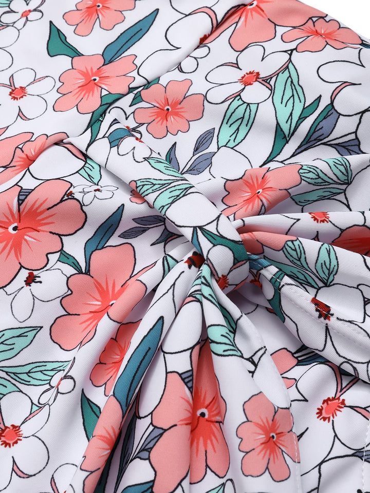 White 1930s Floral Wide Strap Swimsuit — because 1930s glamour never goes out of style