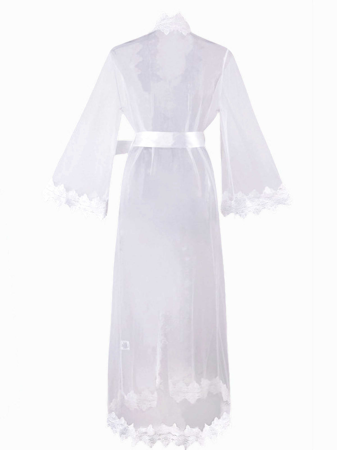 White Sheer Mesh Lace Nightdress Set - vintage dress, retro fashion, pure white