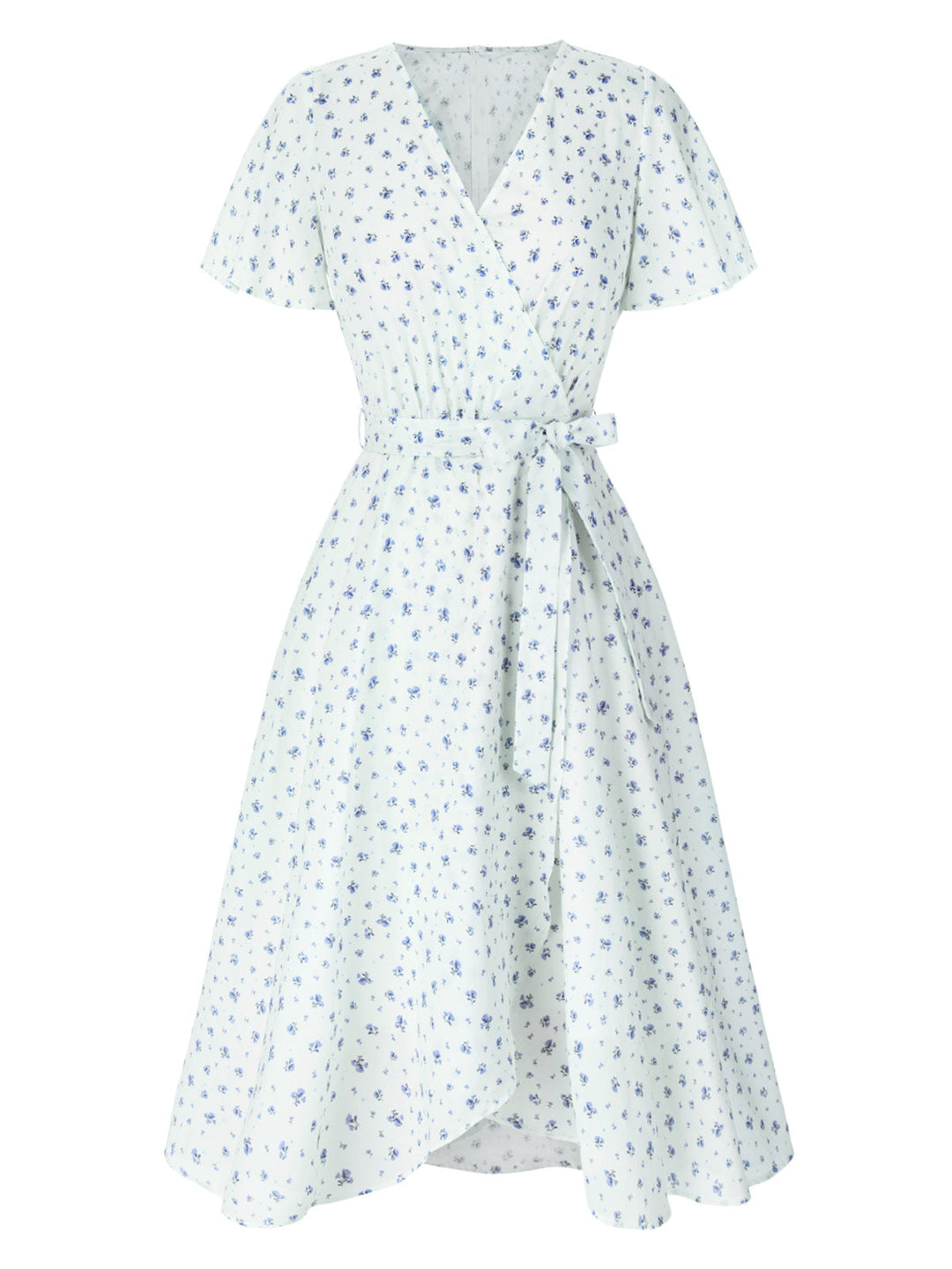 1940s Cotton Slanted Tie Floral | 1940s | vintage dress, retro fashion