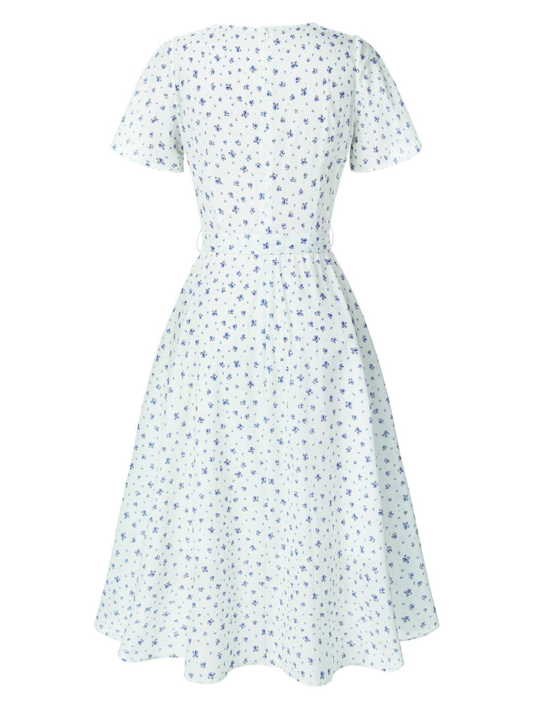 1940s Cotton Slanted Tie Floral | 1940s | vintage dress, retro fashion