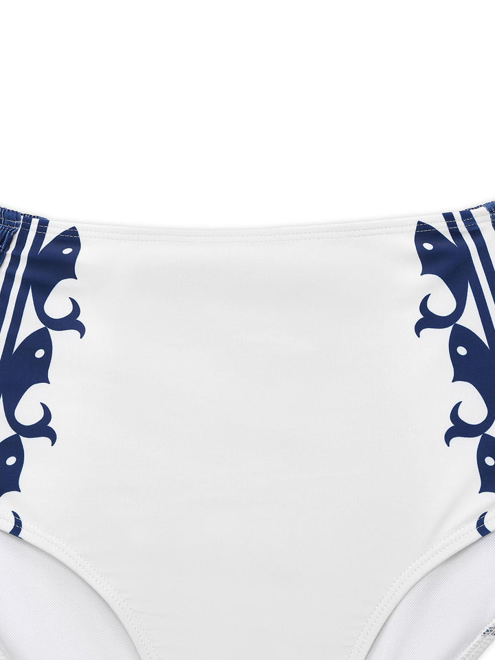 White 1940s Navy Style Whale Swimsuit — because 1940s glamour never goes out of style