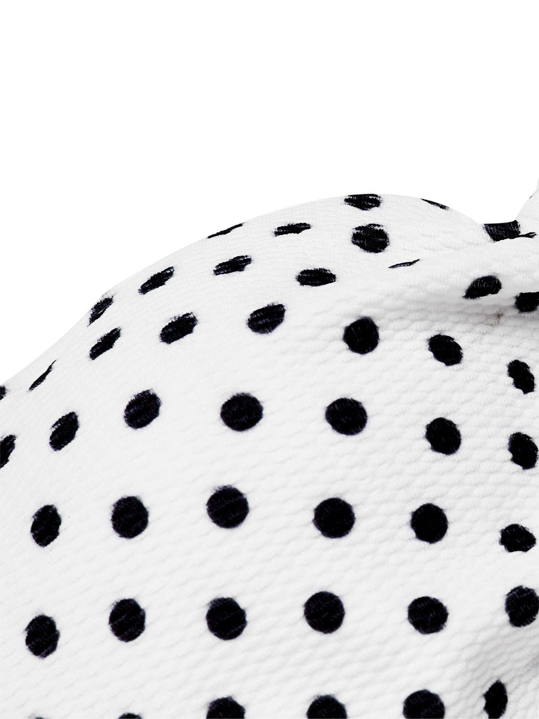 White 1940s Polka Dot Lace Up Halter Swimsuit — vintage elegance for the modern woman