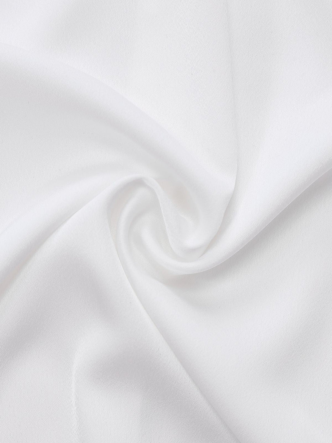 White 1940s Solid Tie Neck Satin Blouse - vintage fashion, style, pure white