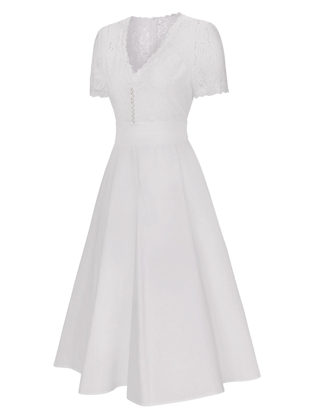 1940s VNeck Lace Patchwork Dress | 1940s | vintage dress, retro fashion