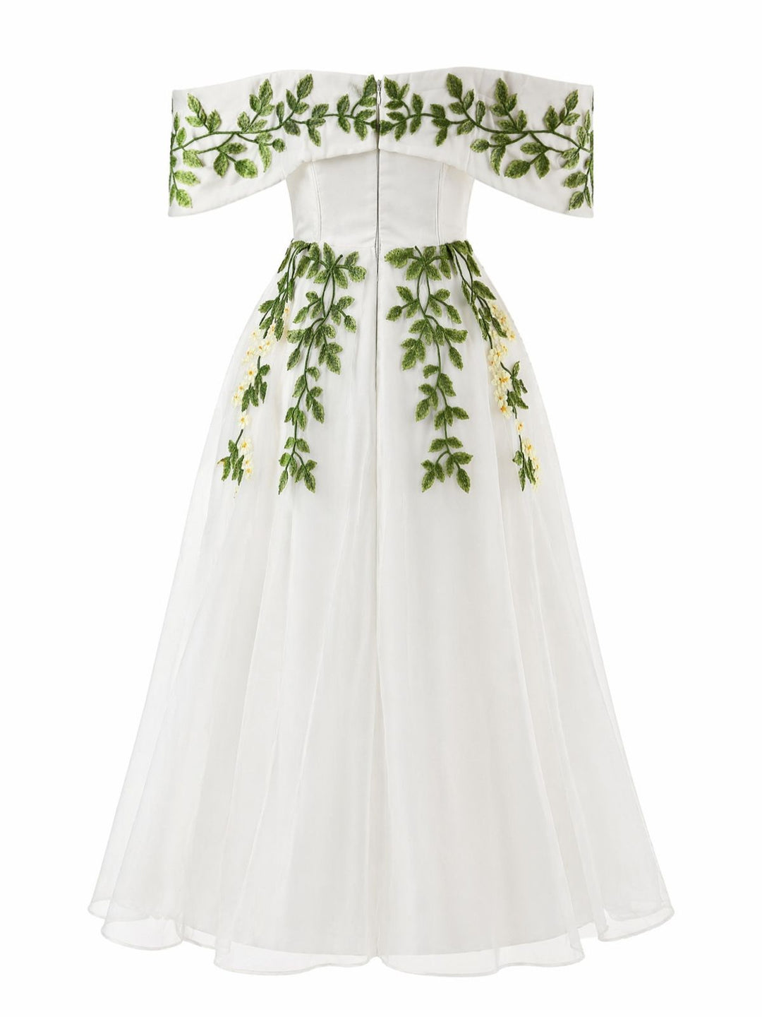 [Pre-Sale] White 1950s Floral Vintage Classic Dress 5