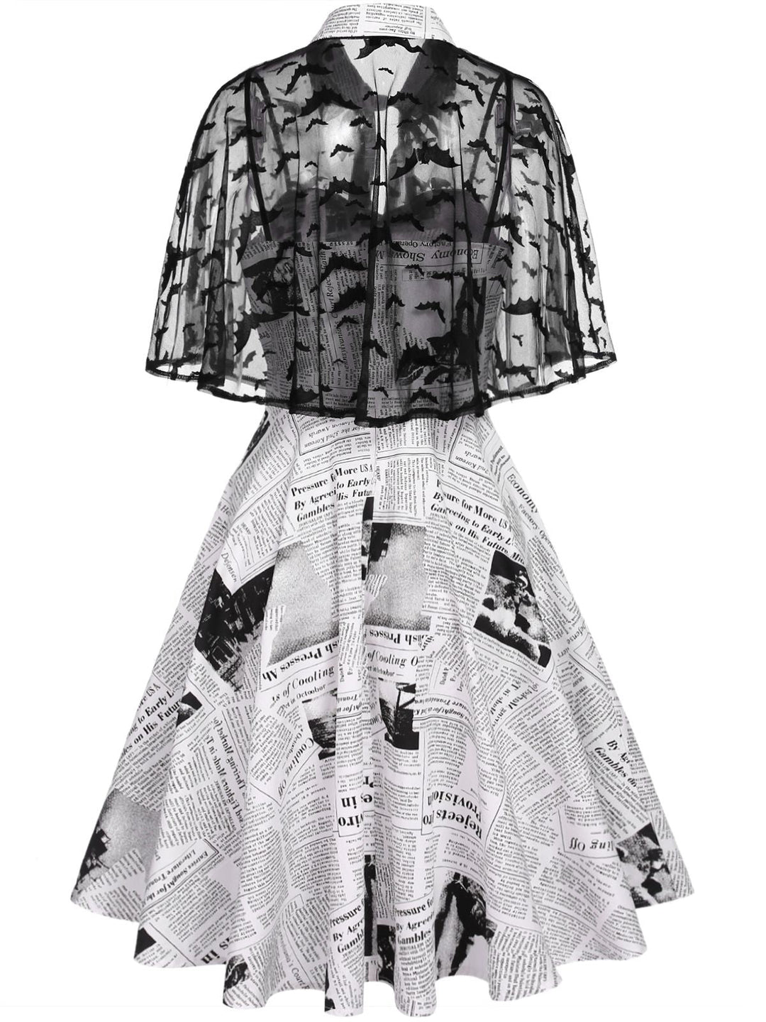 1950s Bat Cape Swing Dress | 1950s | vintage dress, retro fashion