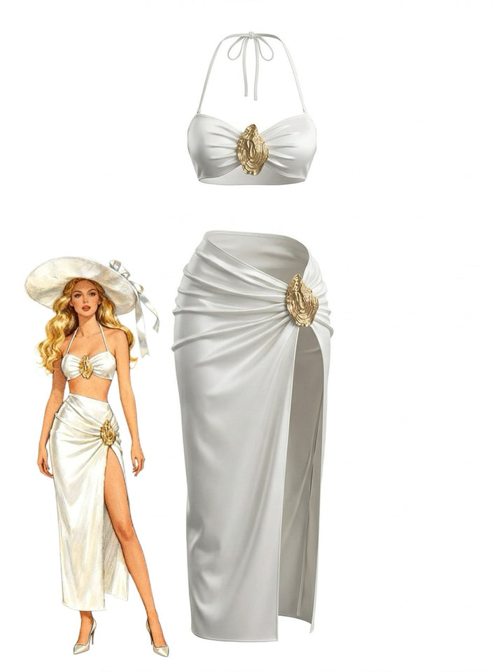 White 3 Piece Bikini Set
