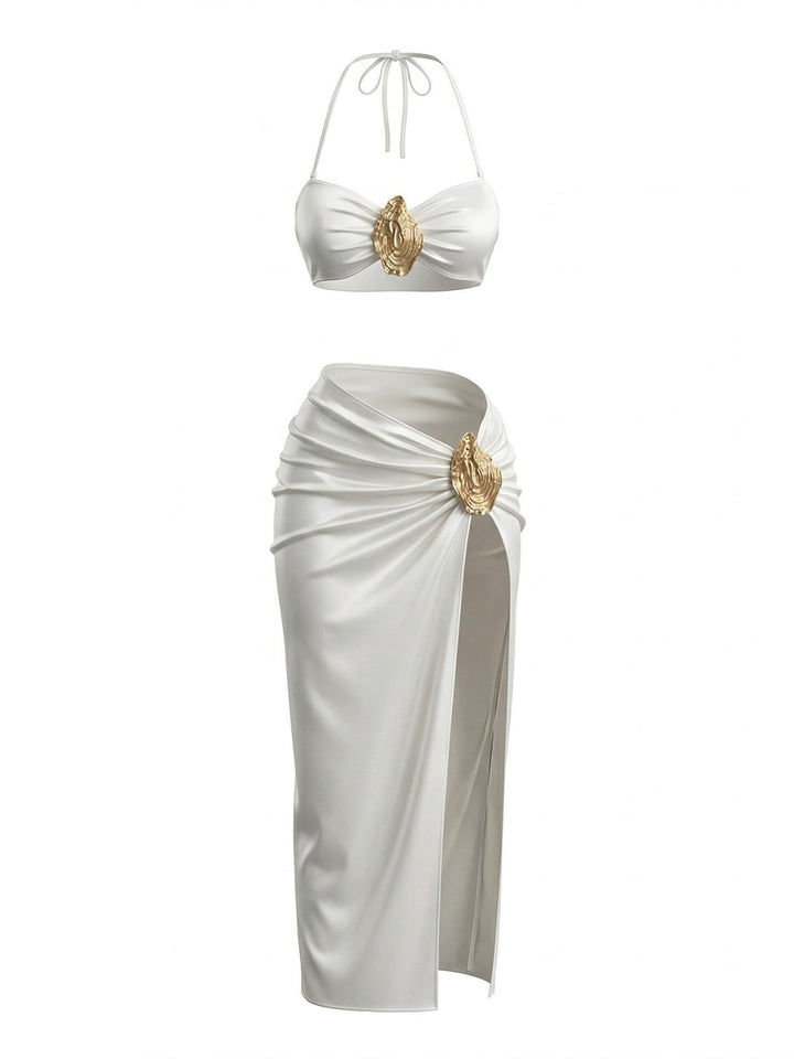 White 3 Piece Bikini Set 2