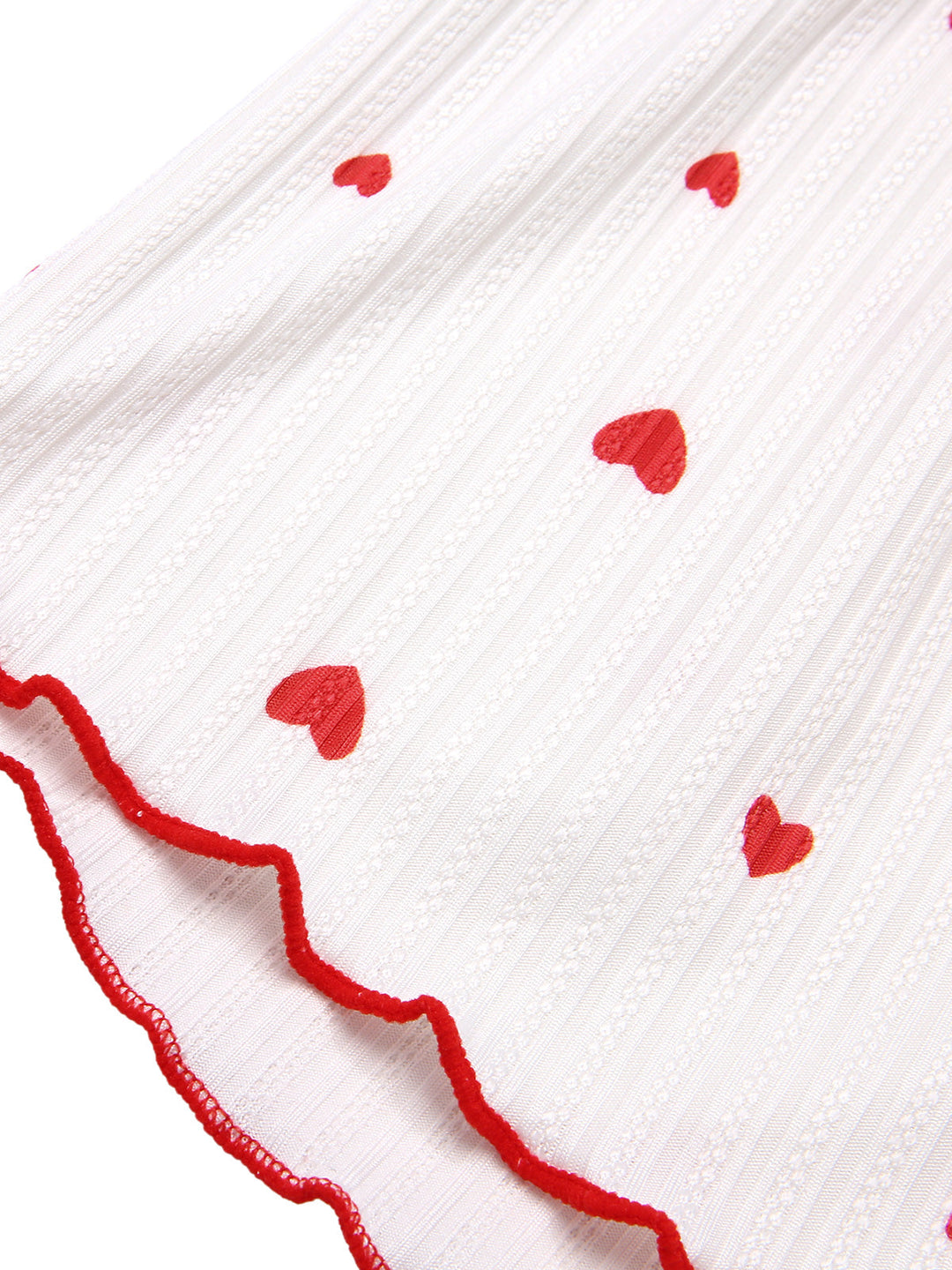 White Heart Spaghetti Straps Pajamas, vintage pajamas, retro nightwear - perfect for women who love vintage and retro fashion