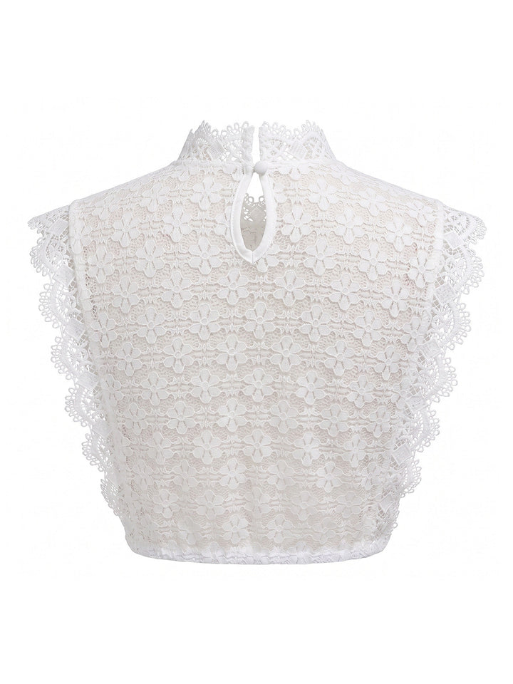 White 1950s Vintage Retro Blouse 2