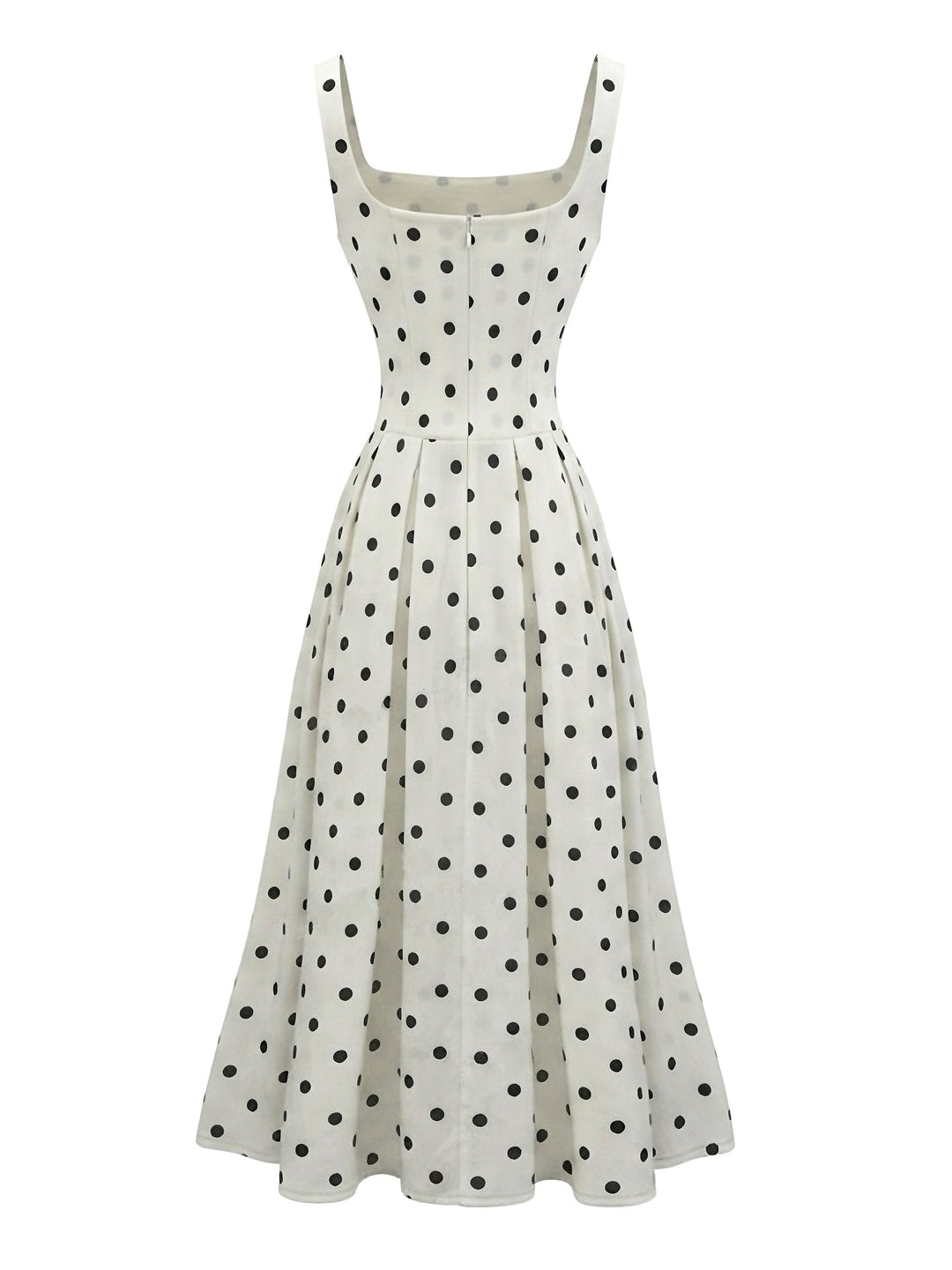 White 1950s Polka Dot Vintage Swing Dress, vintage dress, retro fashion, rockabilly, pin-up fashion - perfect for women who love vintage and retro fashion
