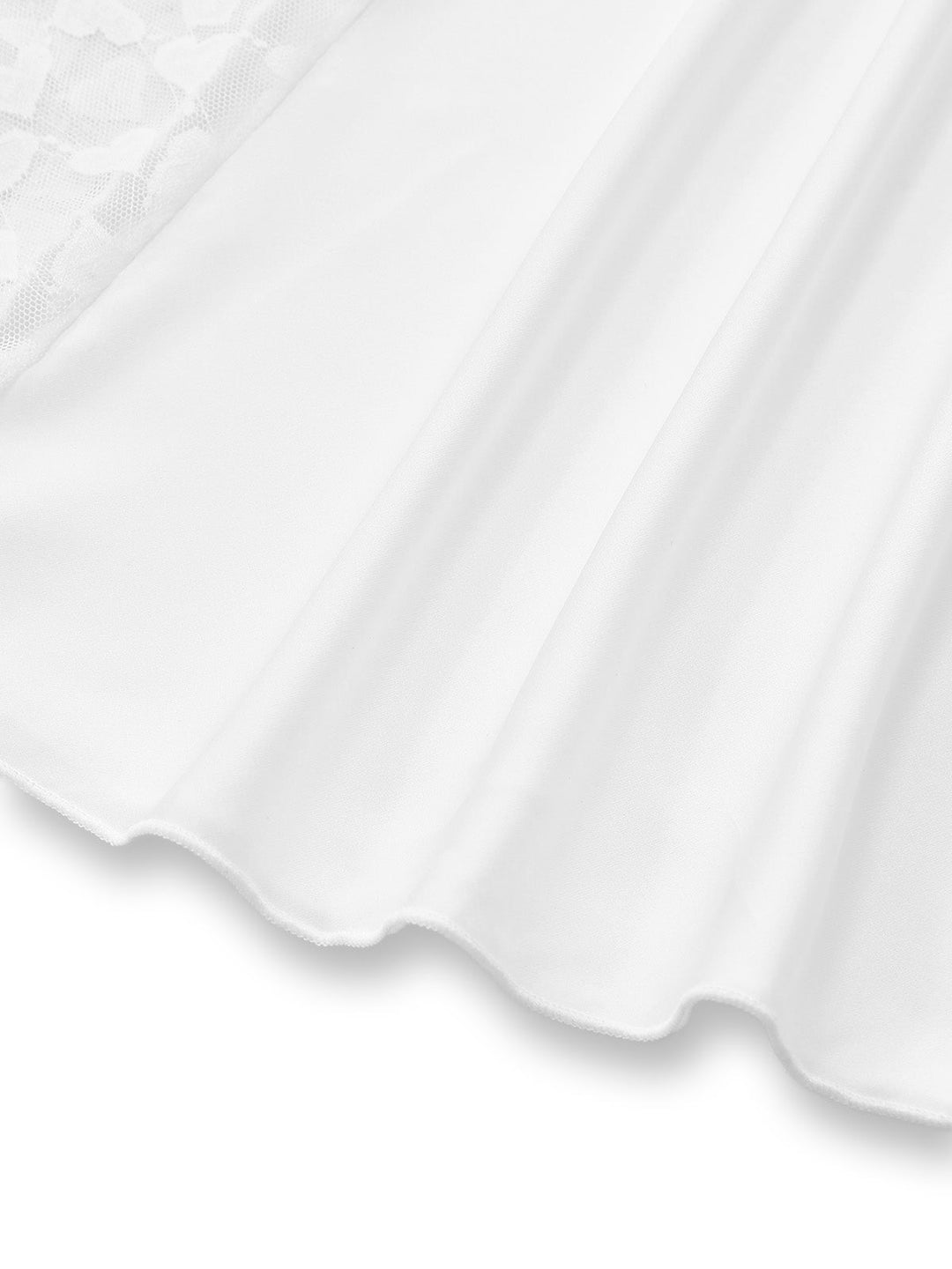White Satin Lace Rhinestone Split Maxi Nightgown, vintage fashion, retro style - perfect for women who love vintage and retro fashion
