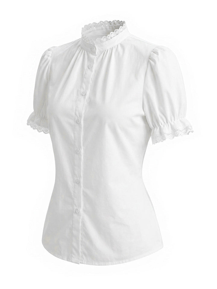 [Pre-Sale] White 1950s Lace Blouse 3