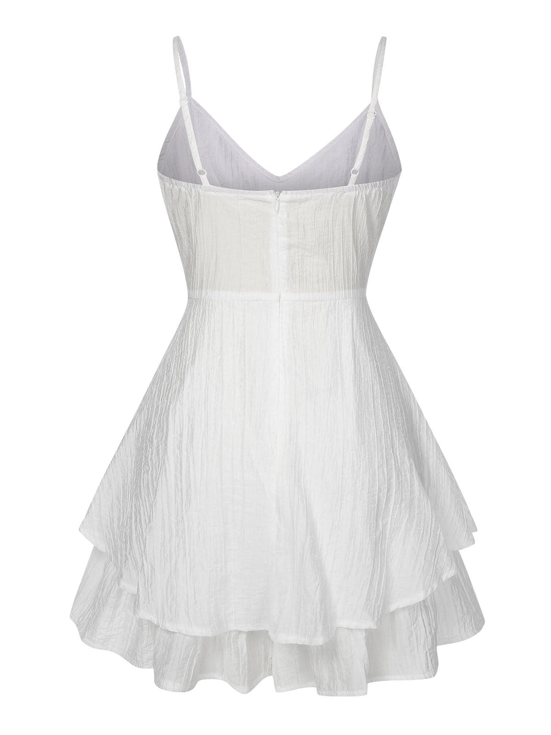 White 1950s Solid Spaghetti Straps Skirt Romper, vintage skirt, retro style - perfect for women who love vintage and retro fashion