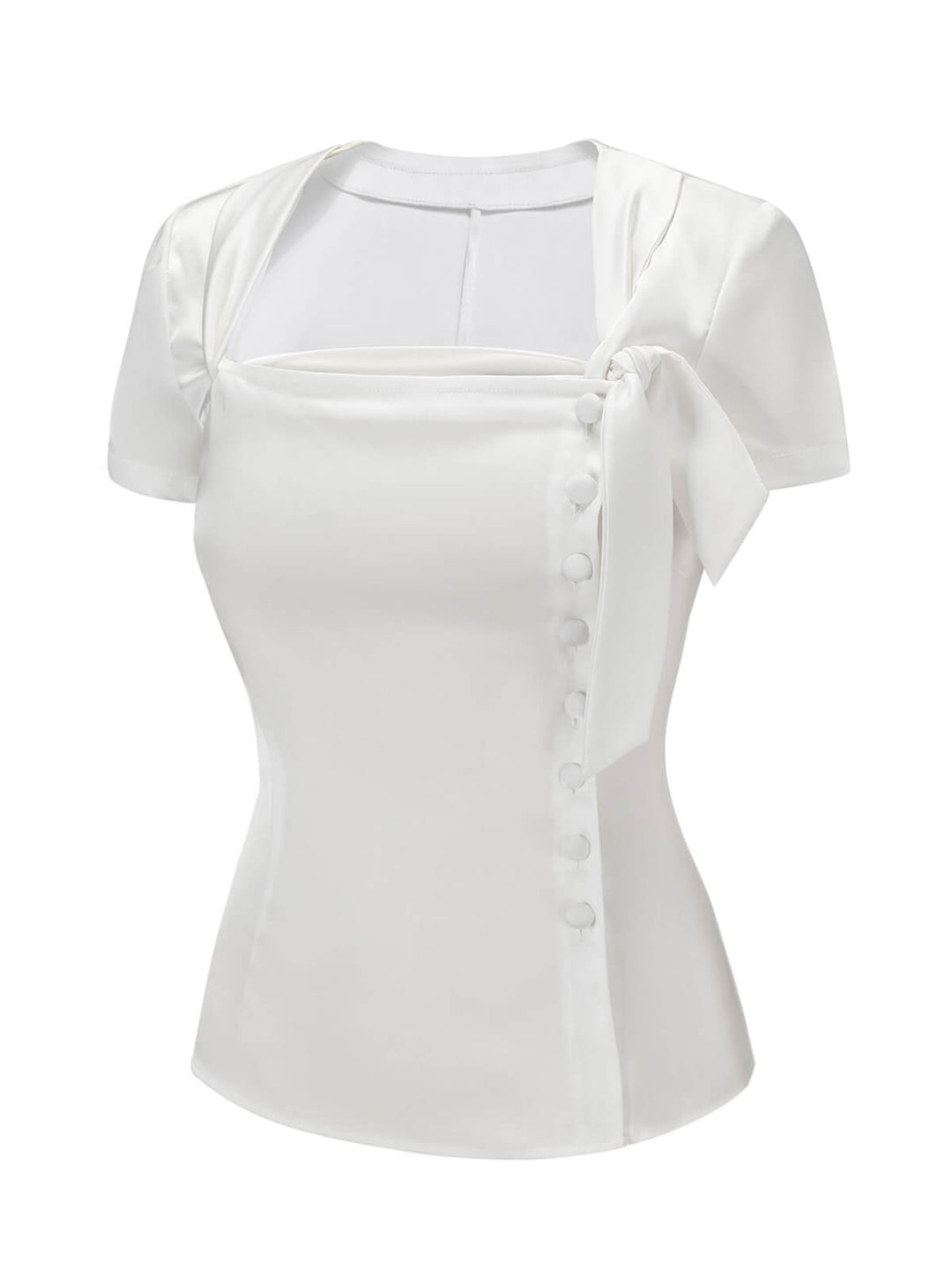 White 1950s White Button Down Shirt, vintage fashion, retro style - perfect for women who love vintage and retro fashion