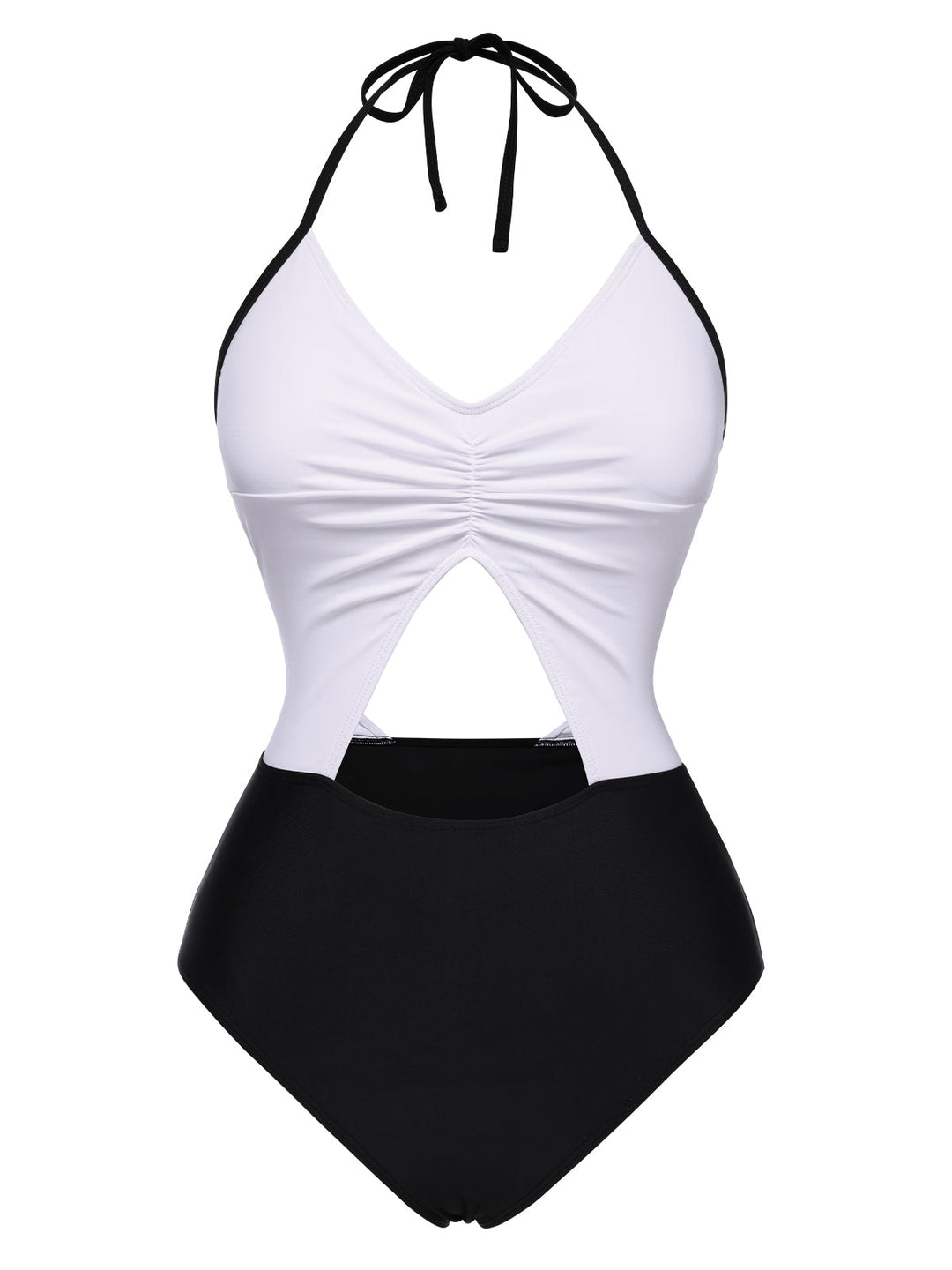1960s Halter Front Cutout OnePiece | 1960s | vintage swimsuit, retro beachwear
