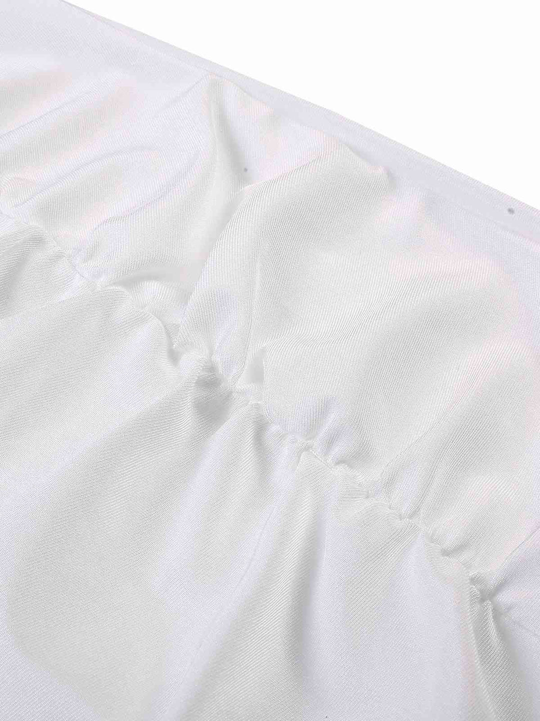 White 1960s Sequins Splicing Slit Dress, vintage dress, retro fashion - perfect for women who love vintage and retro fashion