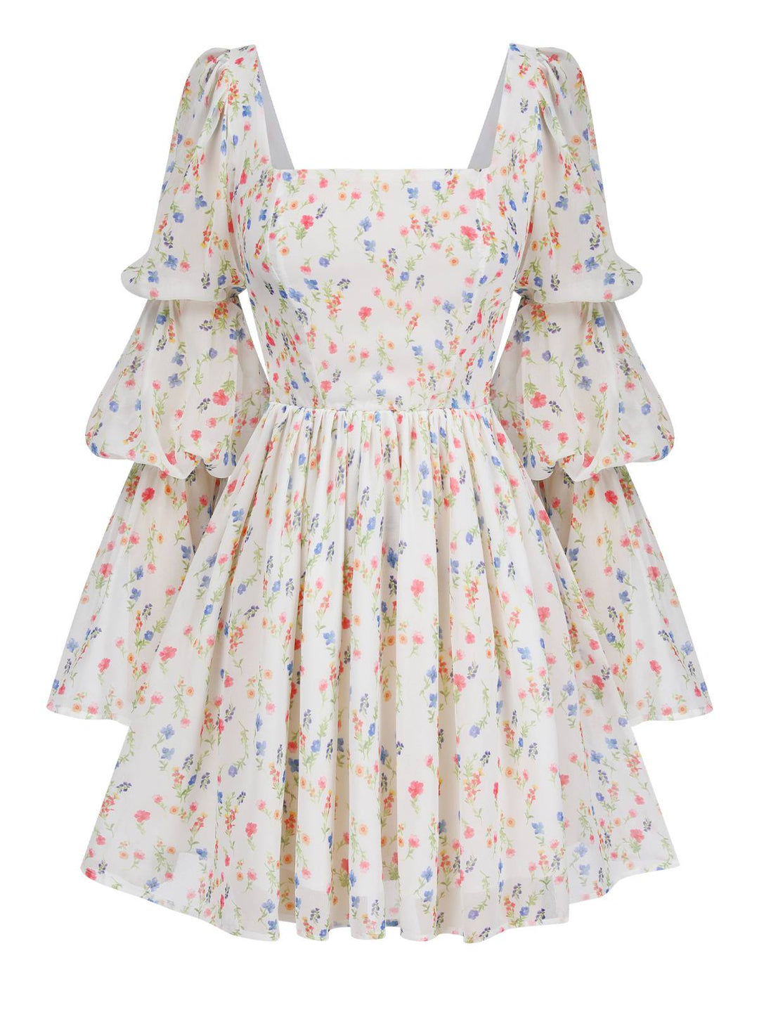 1960s Square Neck Puff Ditsy | 1960s | vintage dress, retro fashion