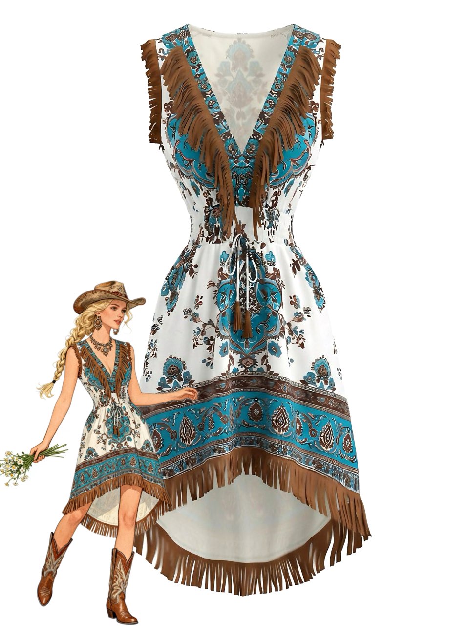 Pat 1970s Floral Vintage Classic Dress 2
