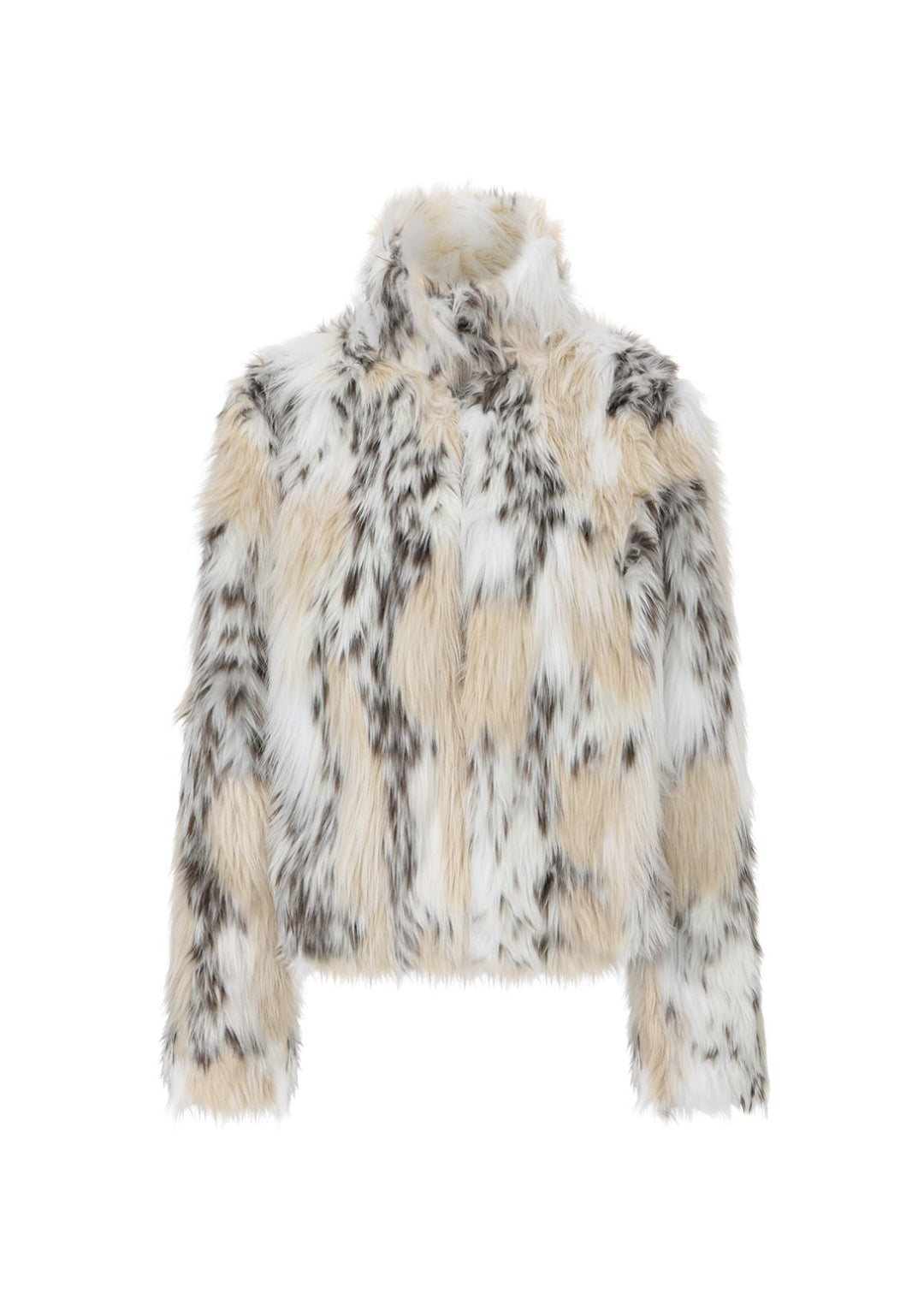 White 1980s Leopard Print Faux Fur Jacket - vintage fashion, style, pure white