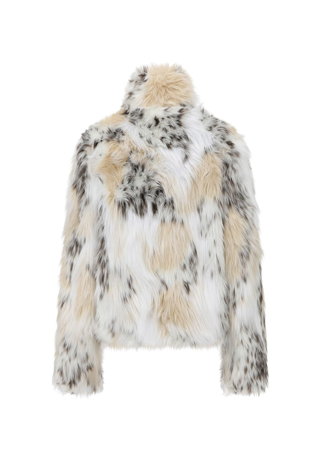 White 1980s Leopard Print Faux Fur Jacket - vintage fashion, style, pure white
