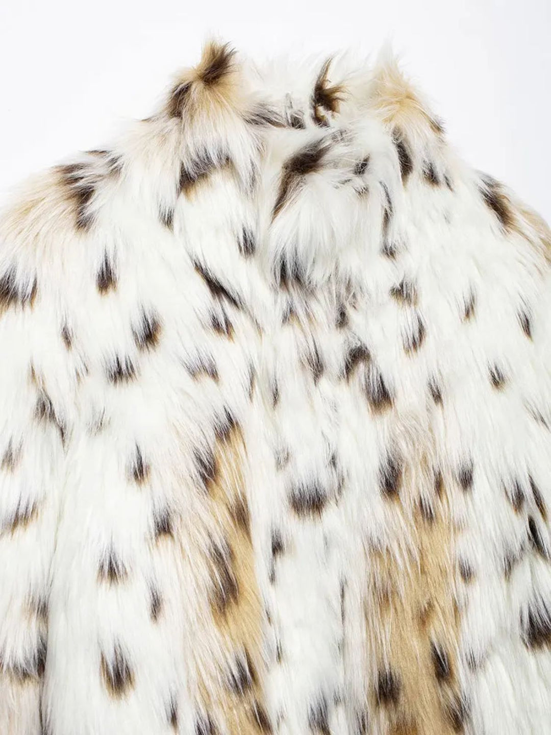White 1980s Reindeer Print Faux Fur Jacket - vintage fashion, style, pure white
