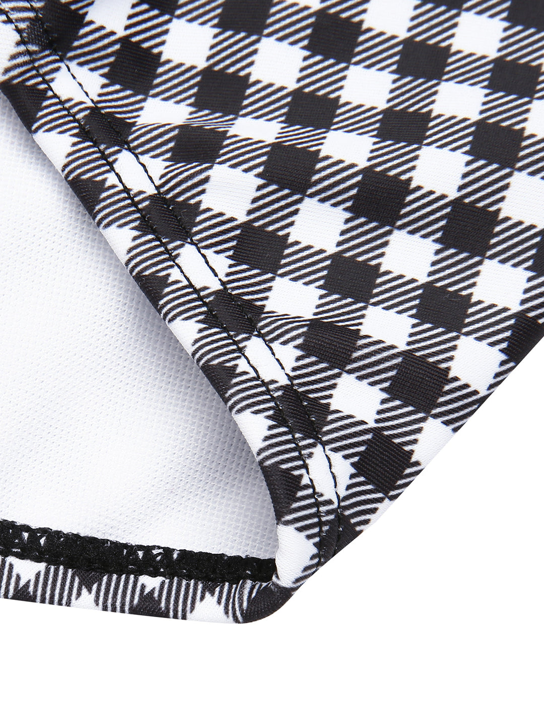 White&amp;Black 1940s Plaid Suspenders Swimsuit — vintage elegance for the modern woman
