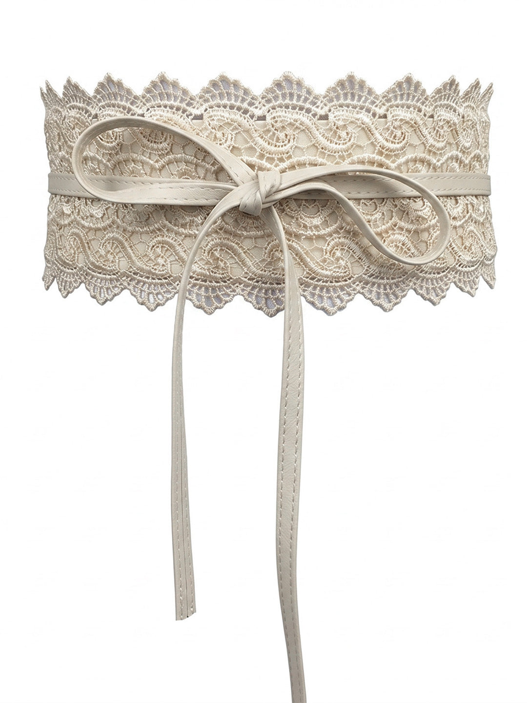 Wide Lace Floral Tie-Up Waist Belt, vintage tie, classic accessory - perfect for women who love vintage and retro fashion