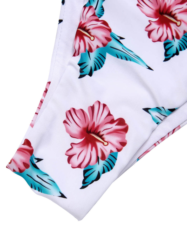 Wine Red 1930s Floral Bikini Set &amp; Cover-Up — because 1930s glamour never goes out of style