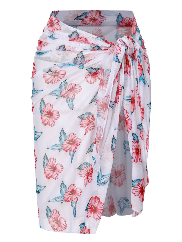 Wine Red 1930s Floral Bikini Set &amp; Cover-Up — because 1930s glamour never goes out of style