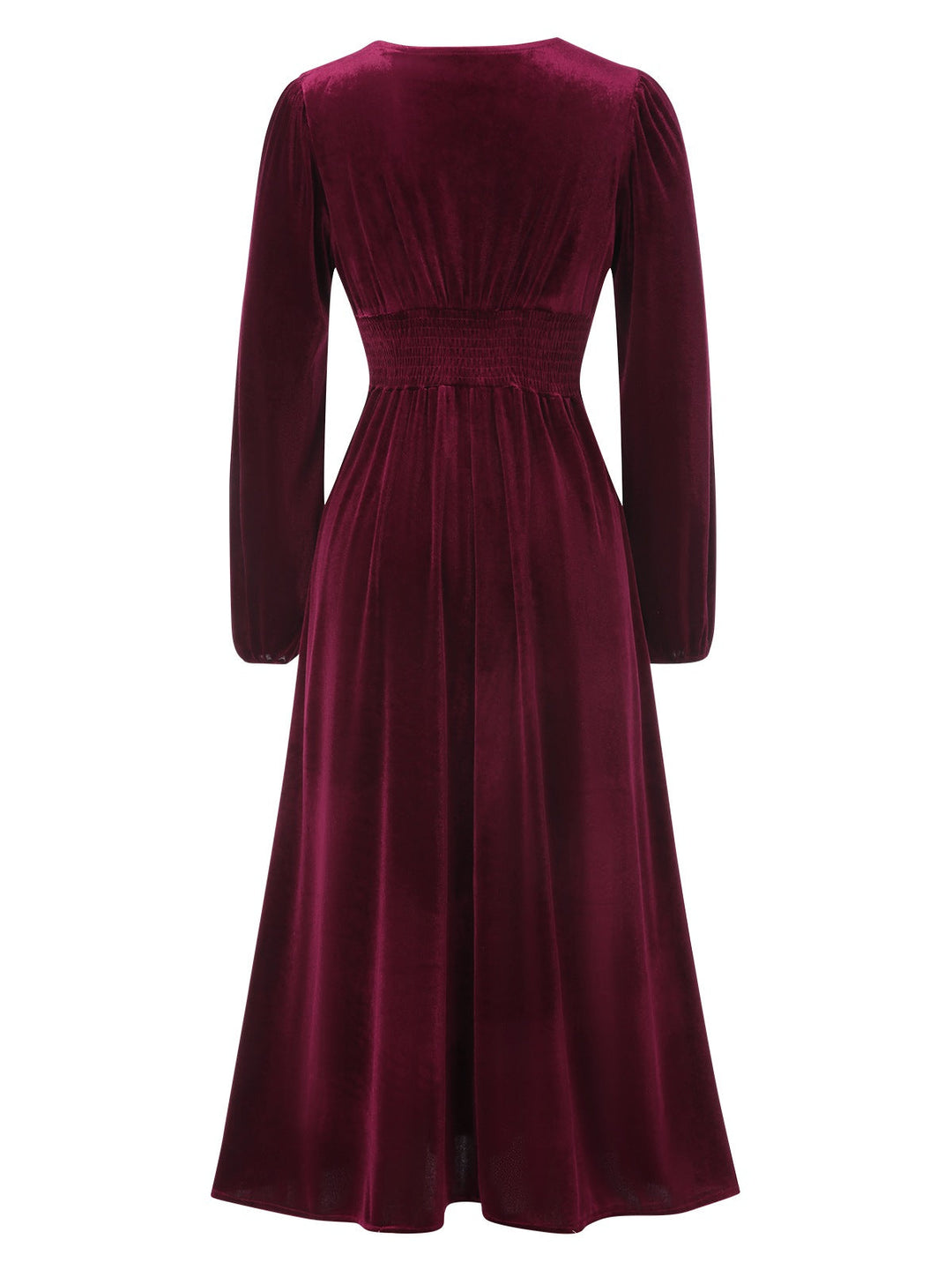 Wine Red 1940s Lace Trim Velvet Dress, vintage dress, retro fashion, lace detail - perfect for women who love vintage and retro fashion