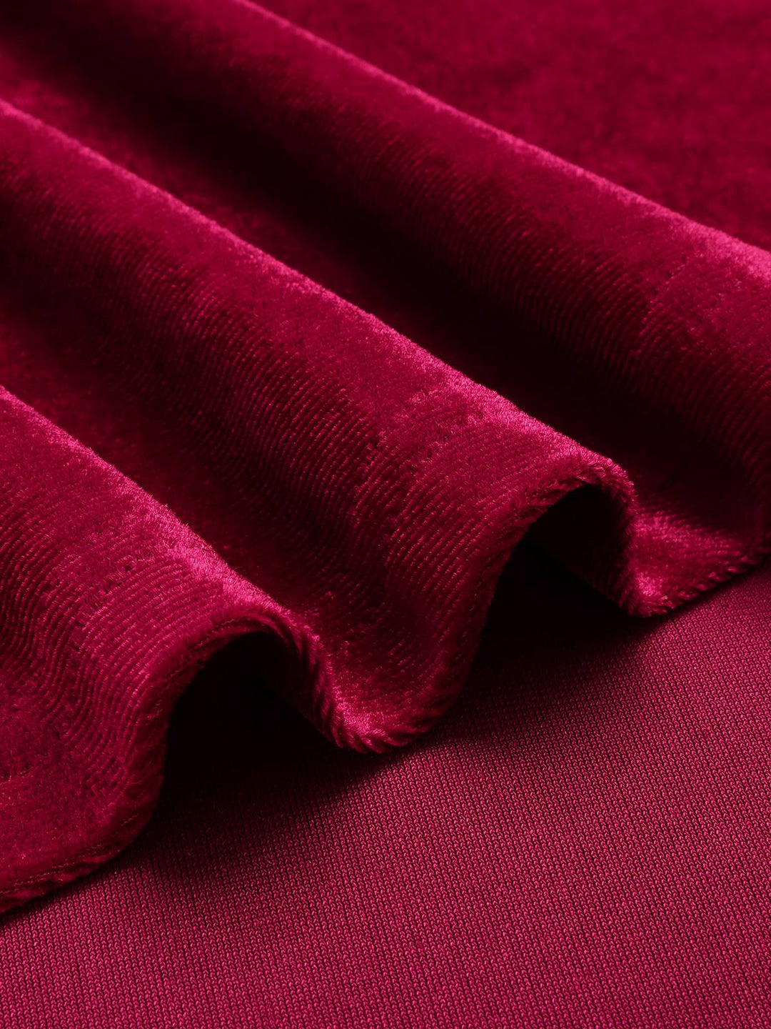 Wine Red 1940s Solid Velvet Puff Dress, vintage dress, retro fashion - perfect for women who love vintage and retro fashion