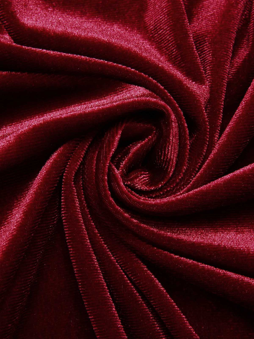 Wine Red 1940s V-Neck Velvet Lace Dress — the kind of 1940s dress that makes strangers smile